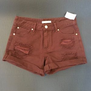 Cuffed Distressed Denim Short (NWT)
